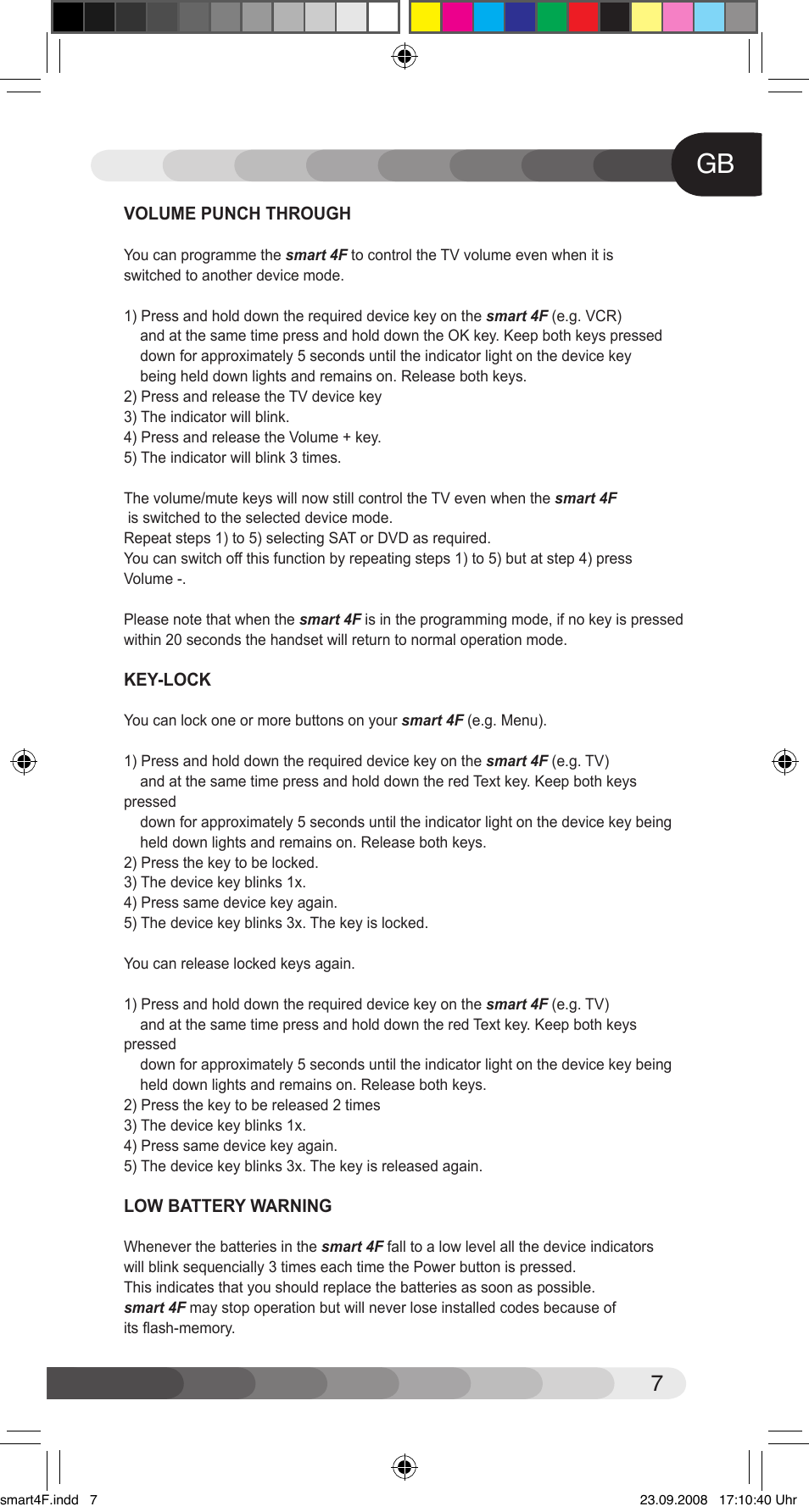 Classic Smart 4F User Manual | Page 7 / 20