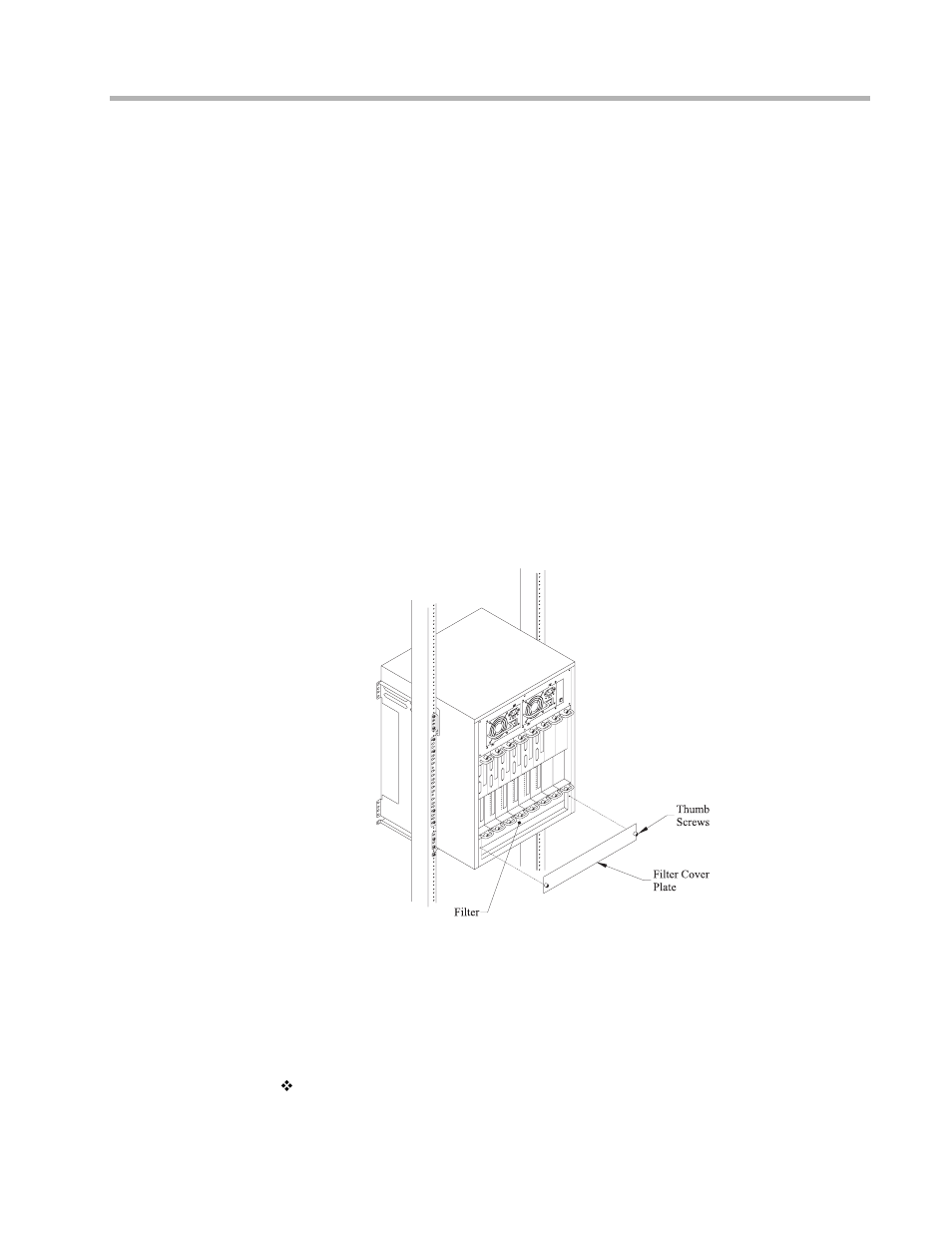 Appendix e - when the “over temp” light comes on, Eplacing, Leaning | Ntraport, Nterprise, Ilter, Figure 14. removing the filter cover plate | Compatible Systems IntraPort A00-1869 User Manual | Page 42 / 44