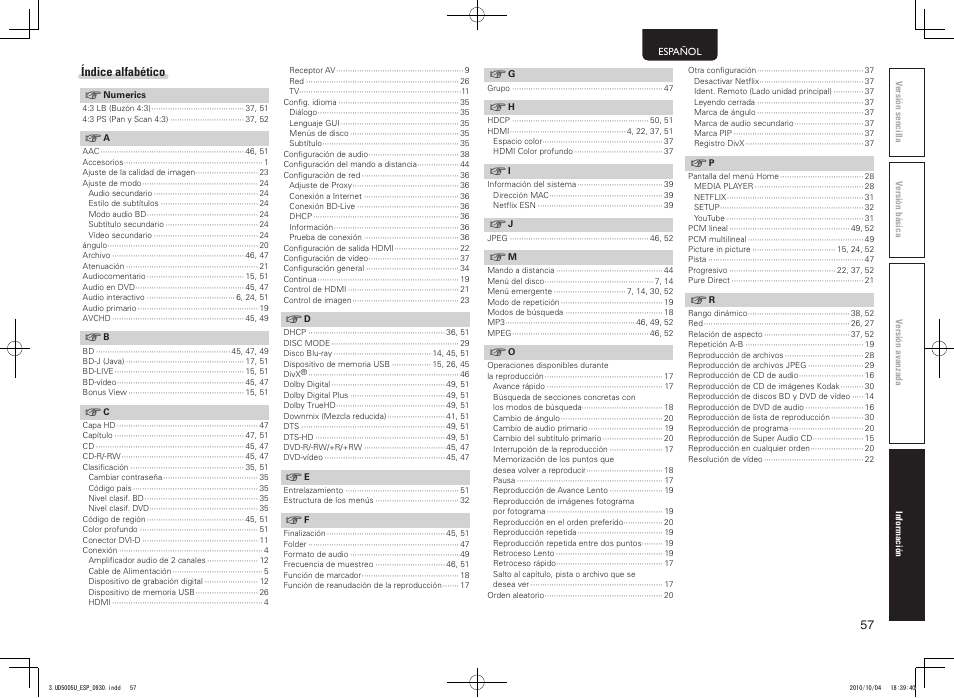 Marantz UD5005 User Manual | Page 61 / 72