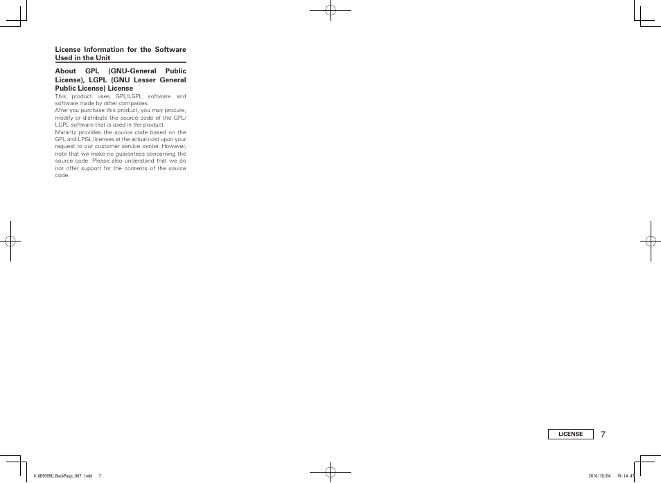 Marantz UD5005 User Manual | Page 69 / 72