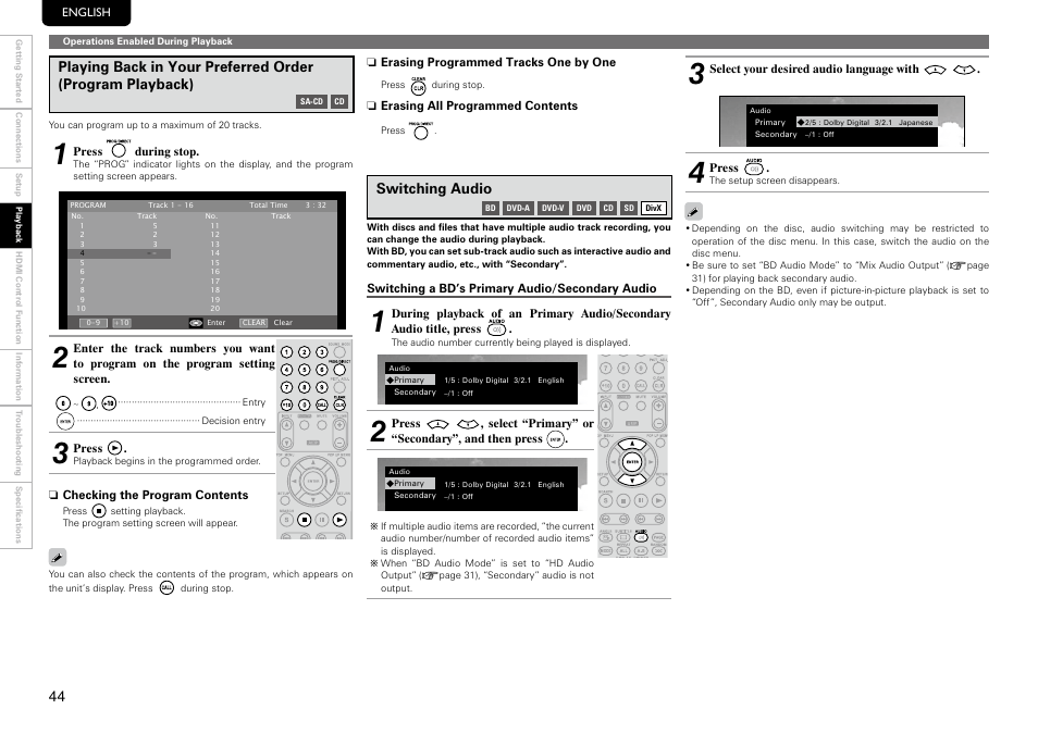 Switching audio | Marantz UD8004 User Manual | Page 48 / 69