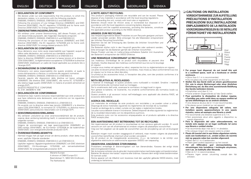 Marantz UD7006 User Manual | Page 4 / 76