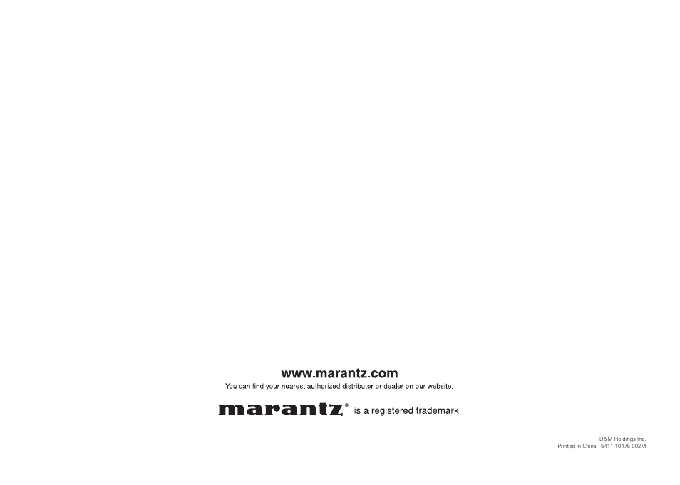 Marantz UD7006 User Manual | Page 76 / 76