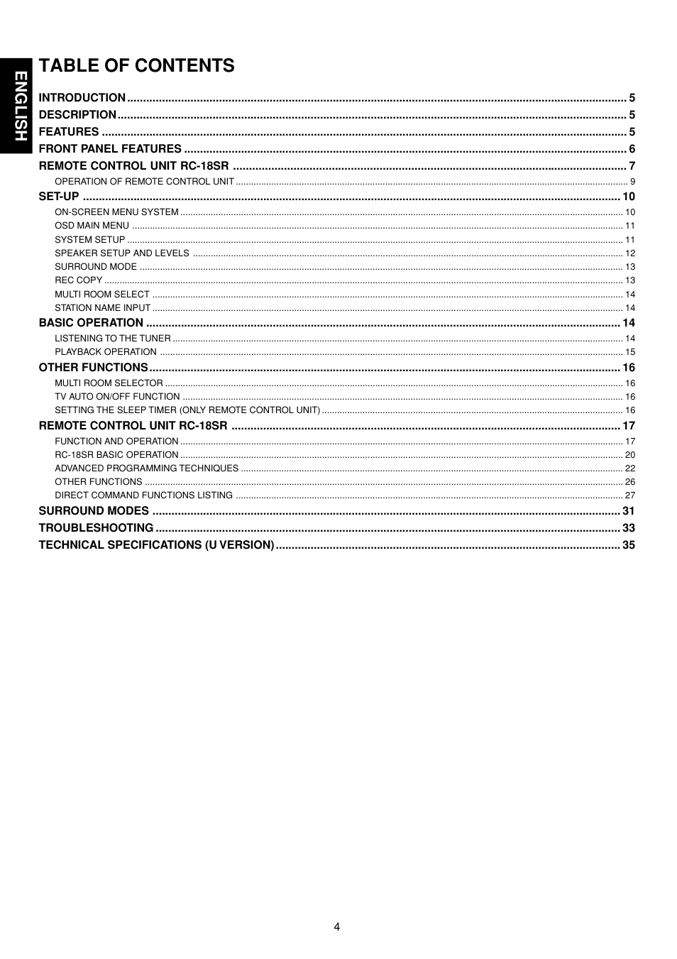 Marantz AV9000 User Manual | Page 9 / 41