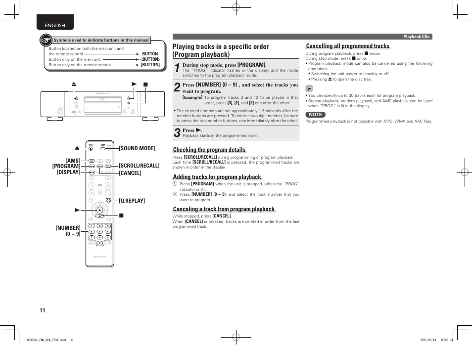 Marantz CD6004 User Manual | Page 14 / 36