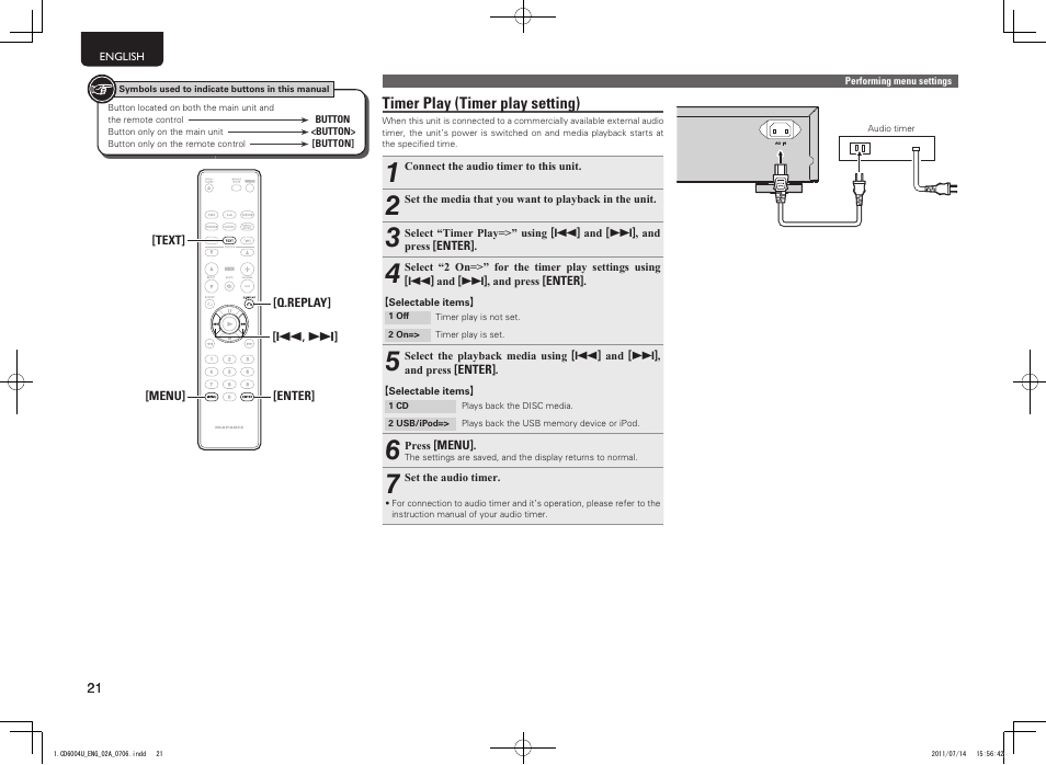 Marantz CD6004 User Manual | Page 24 / 36