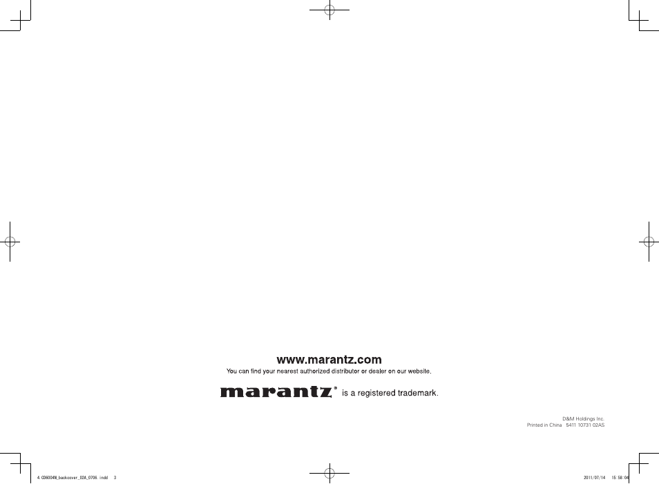 Marantz CD6004 User Manual | Page 36 / 36