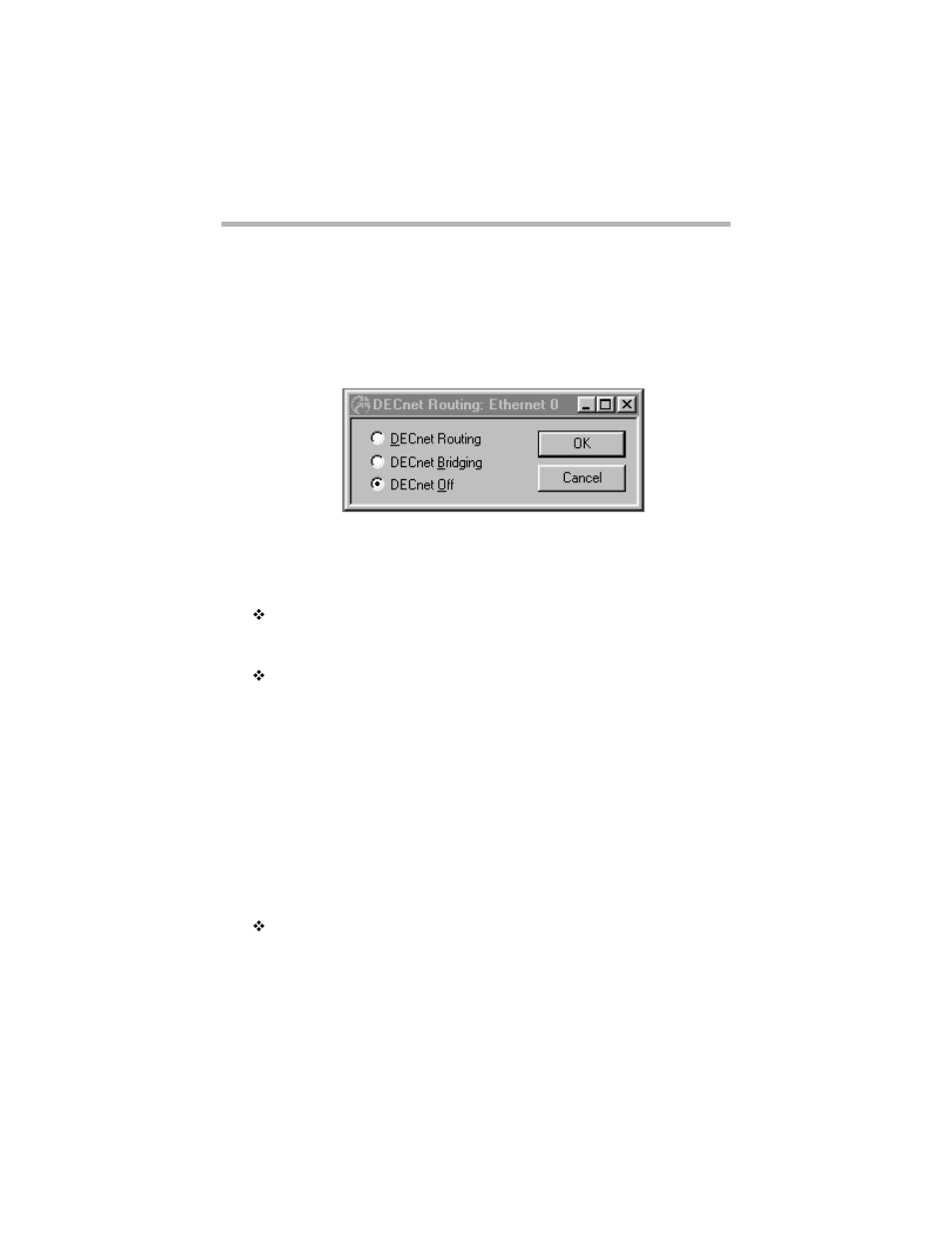 Decnet routing/bridging/off | Compatible Systems 5.4 User Manual | Page 100 / 313