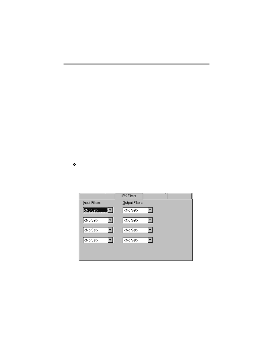 Assign ipx radius, Vpn group configuration ipx filters tab | Compatible Systems 5.4 User Manual | Page 126 / 313
