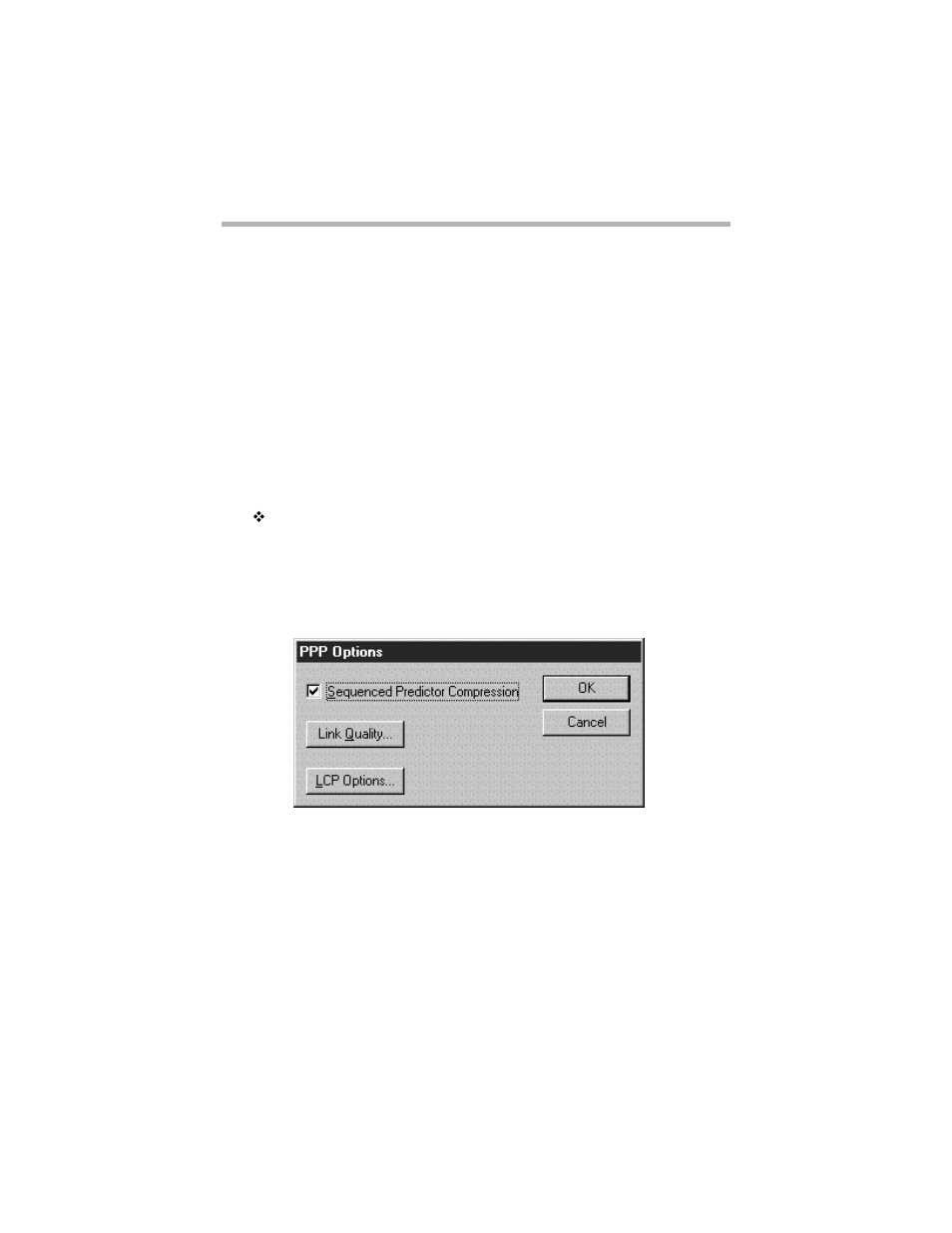 Ip multicast, Polling frequency, Ppp options dialog box | Ppp o, Ptions, Ialog | Compatible Systems 5.4 User Manual | Page 177 / 313