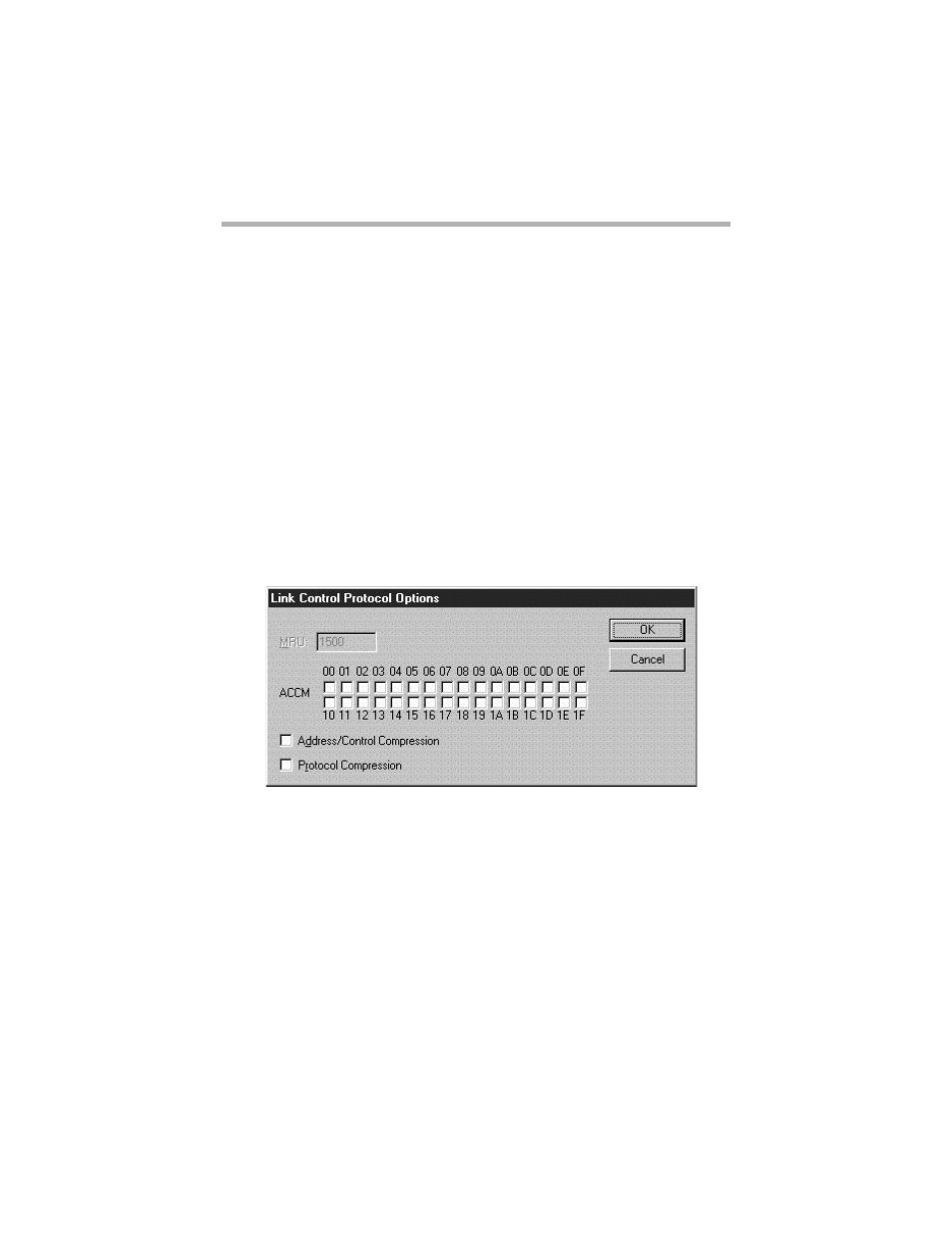 Frequency in seconds (echo packets), Drop link when, Lcp options configuration dialog box | Lcp o, Ptions, Onfiguration, Ialog | Compatible Systems 5.4 User Manual | Page 179 / 313