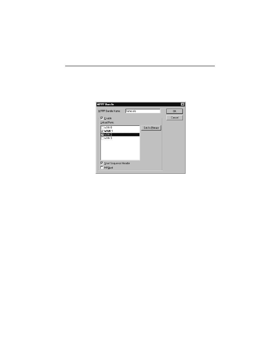 Mppp bundle name, Enable, Linked ports | Set as primary, Short sequence header | Compatible Systems 5.4 User Manual | Page 181 / 313