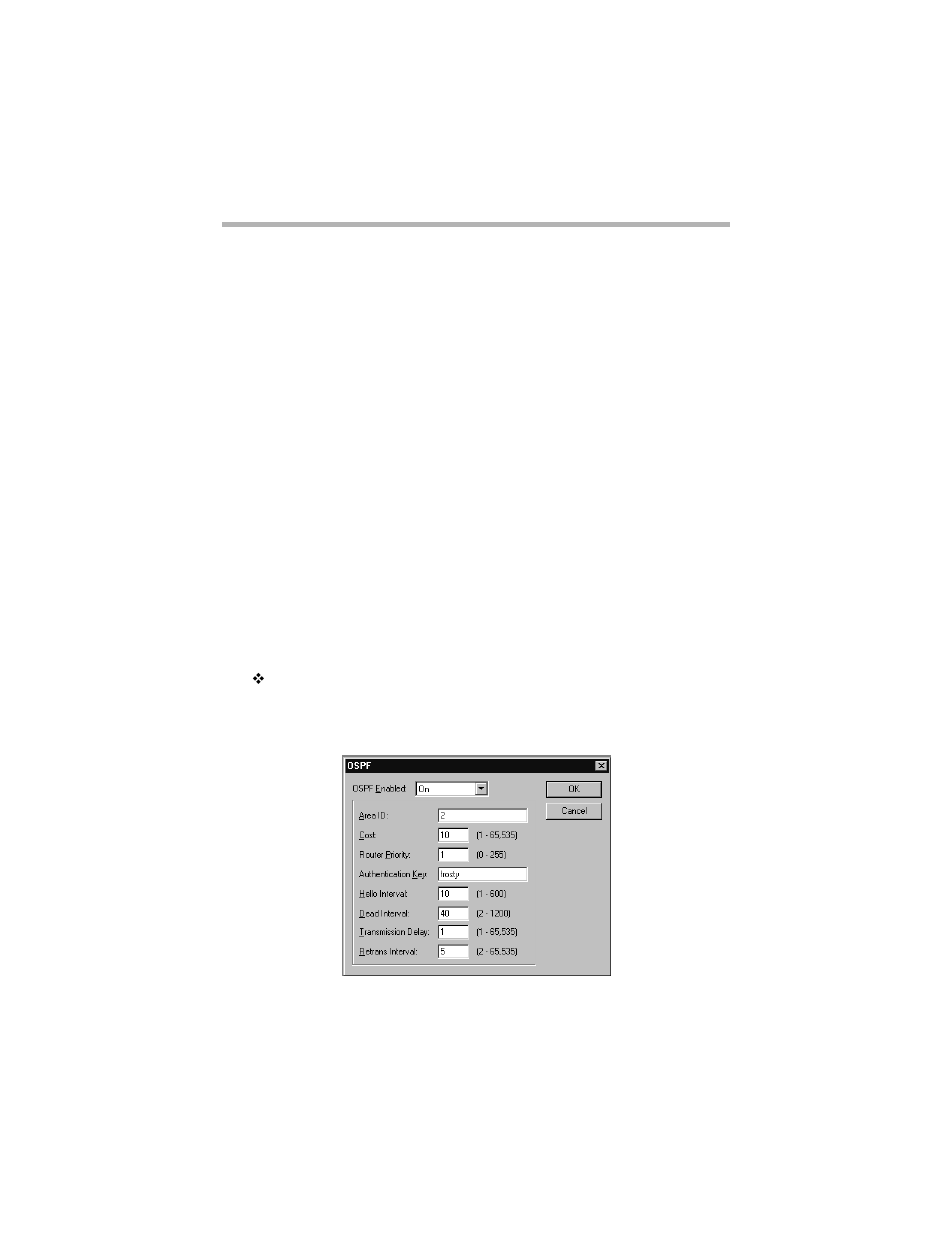 Chapter 15 - ospf, Ospf dialog box, Chapter 15 - ospf 255 | Ospf d, Ialog | Compatible Systems 5.4 User Manual | Page 261 / 313