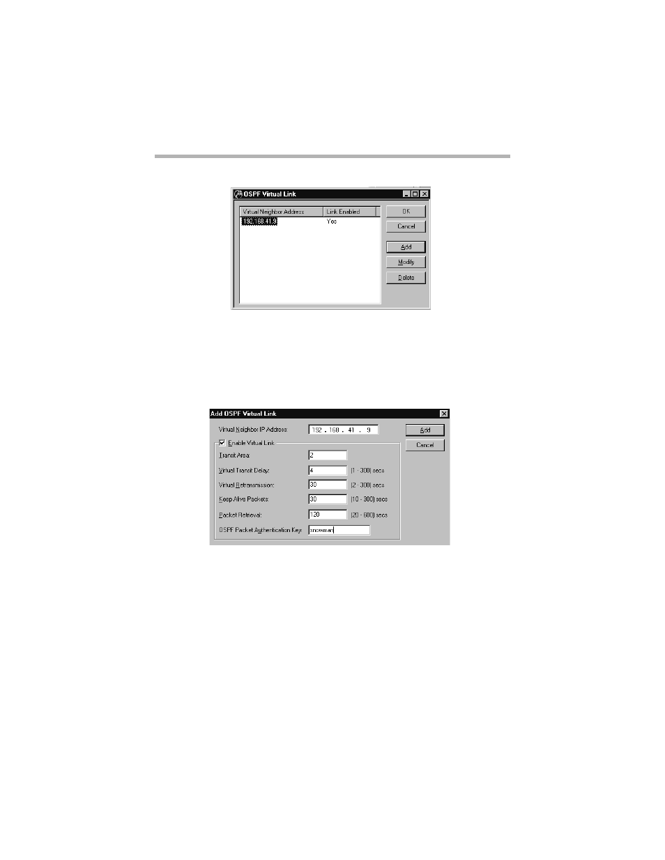 Virtual neighbor ip address, Enable virtual link | Compatible Systems 5.4 User Manual | Page 267 / 313