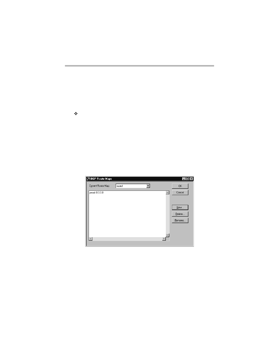 Bgp route map editor dialog box buttons & controls | Compatible Systems 5.4 User Manual | Page 276 / 313