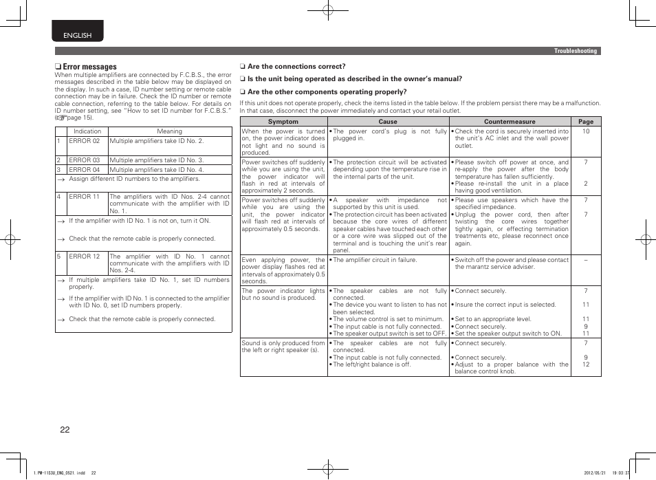 Marantz PM-11S3 User Manual | Page 26 / 30