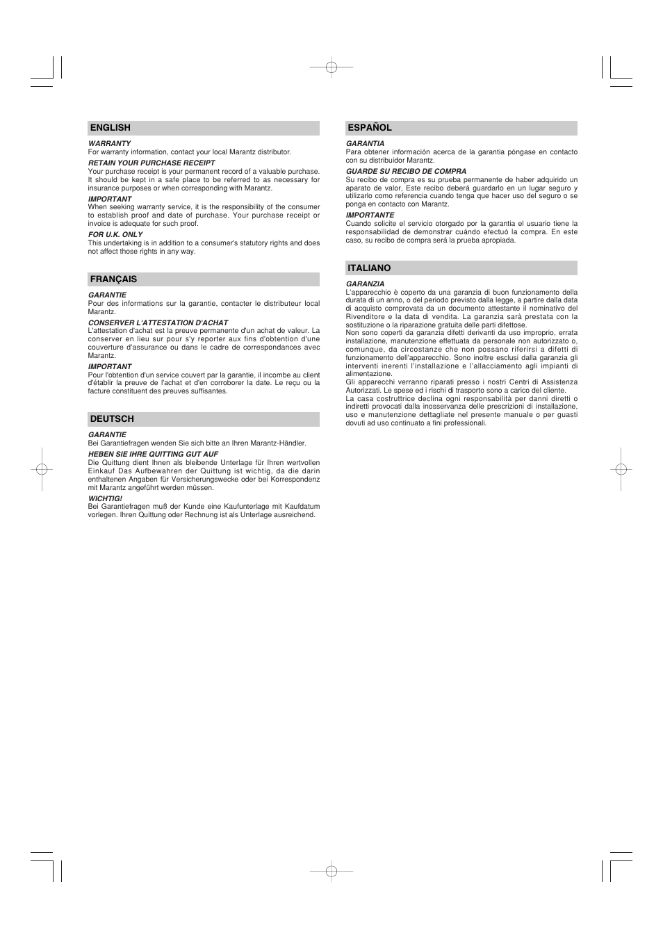 Marantz ST-15S1 User Manual | Page 2 / 26