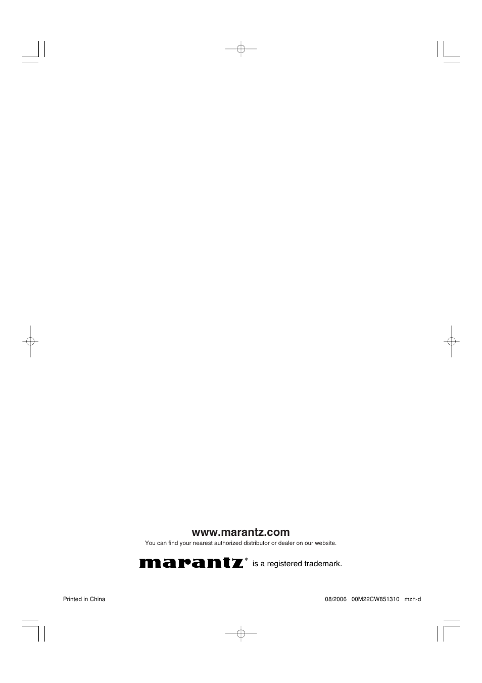 Marantz ST-15S1 User Manual | Page 26 / 26