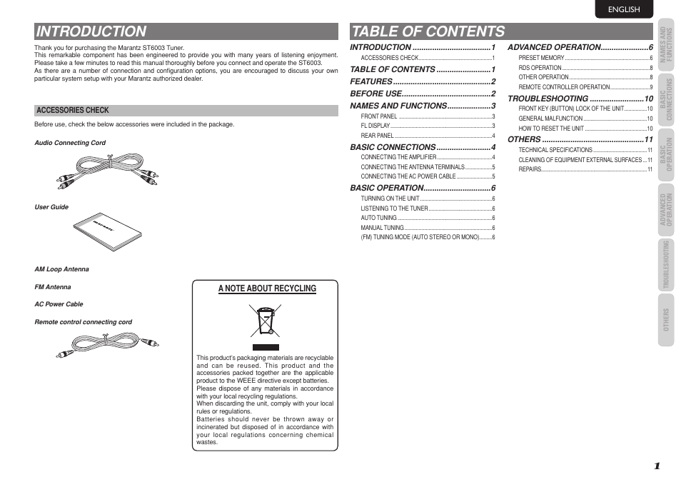 Marantz ST6003 User Manual | Page 6 / 17