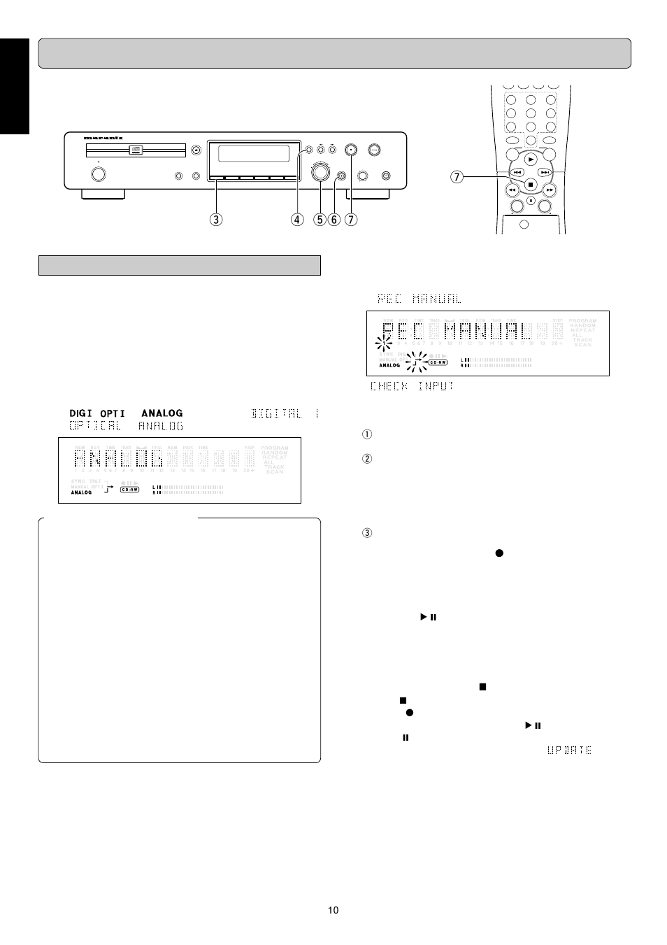 Recording, English, Important | About auto track increment | Marantz DR6000N User Manual | Page 13 / 26