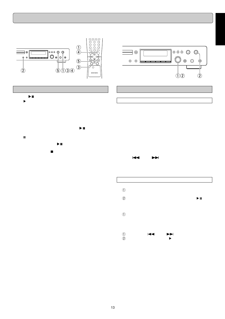 Playing, English, Selecting a track | Qw w | Marantz DR6000N User Manual | Page 16 / 26