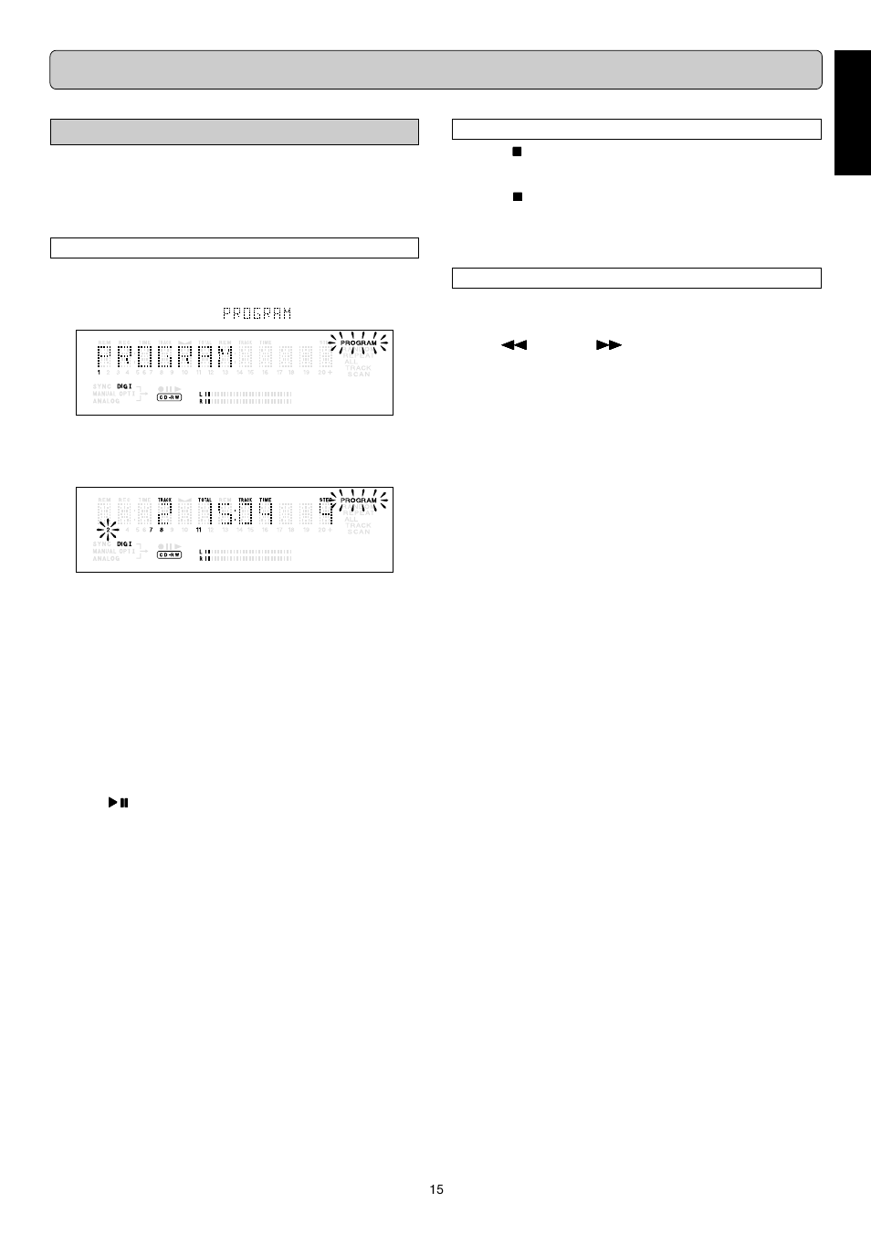 Programming, English, Programmed play | Marantz DR6000N User Manual | Page 18 / 26