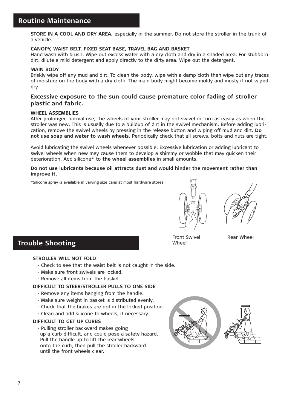 Routine maintenance trouble shooting | Combi 3210 User Manual | Page 7 / 9