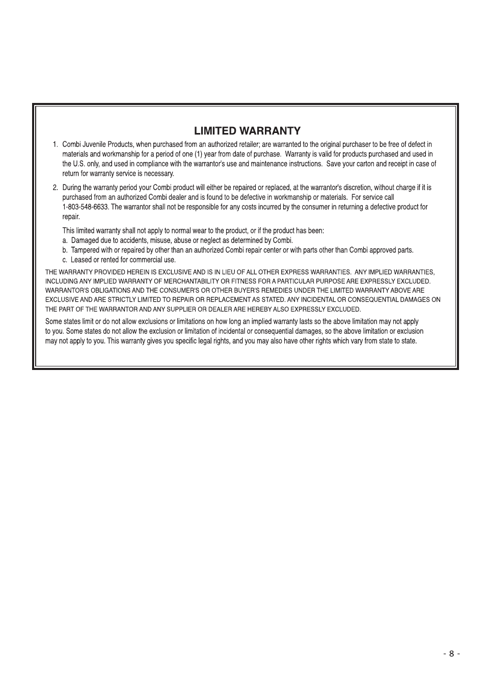 Combi 3210 User Manual | Page 8 / 9