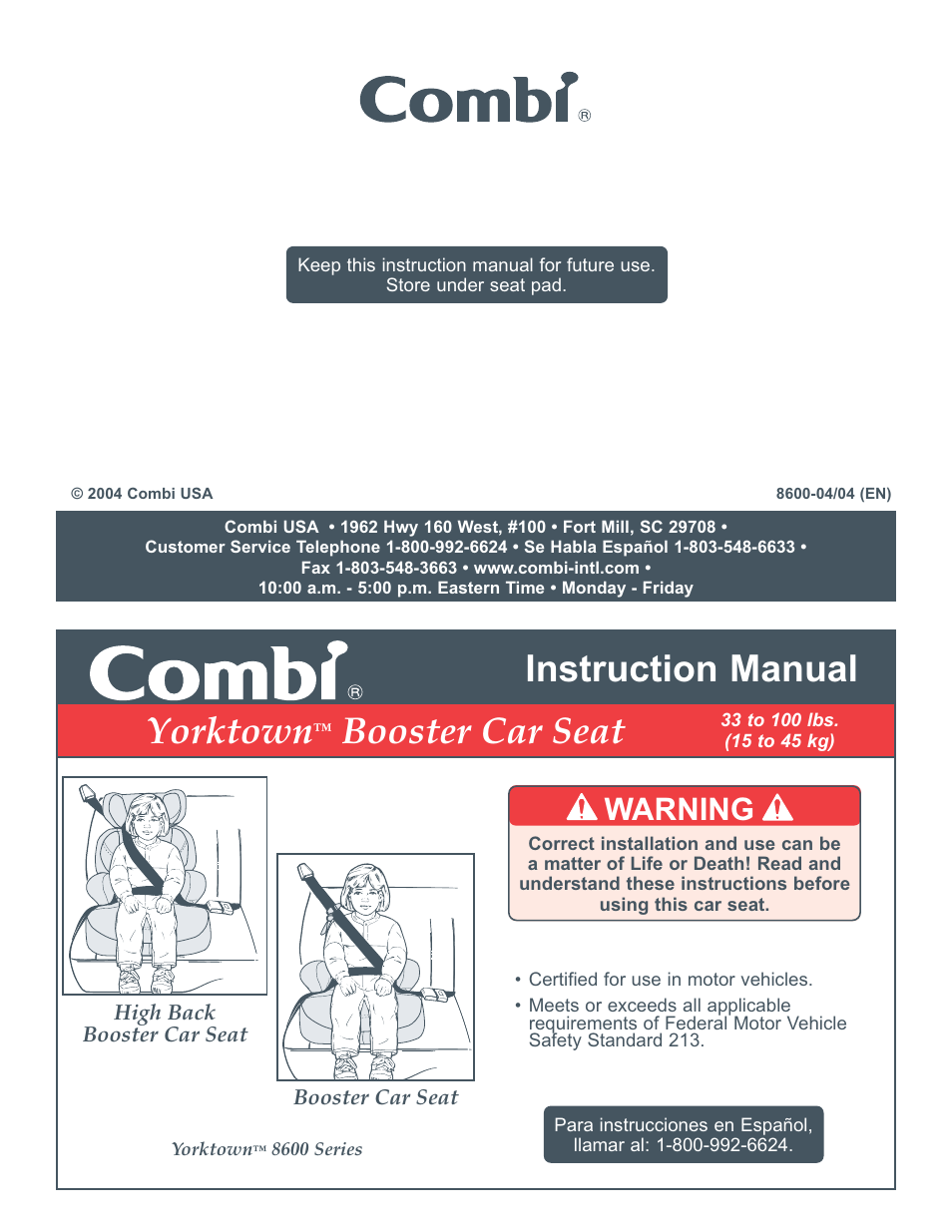 Combi 8600 Series User Manual | 9 pages