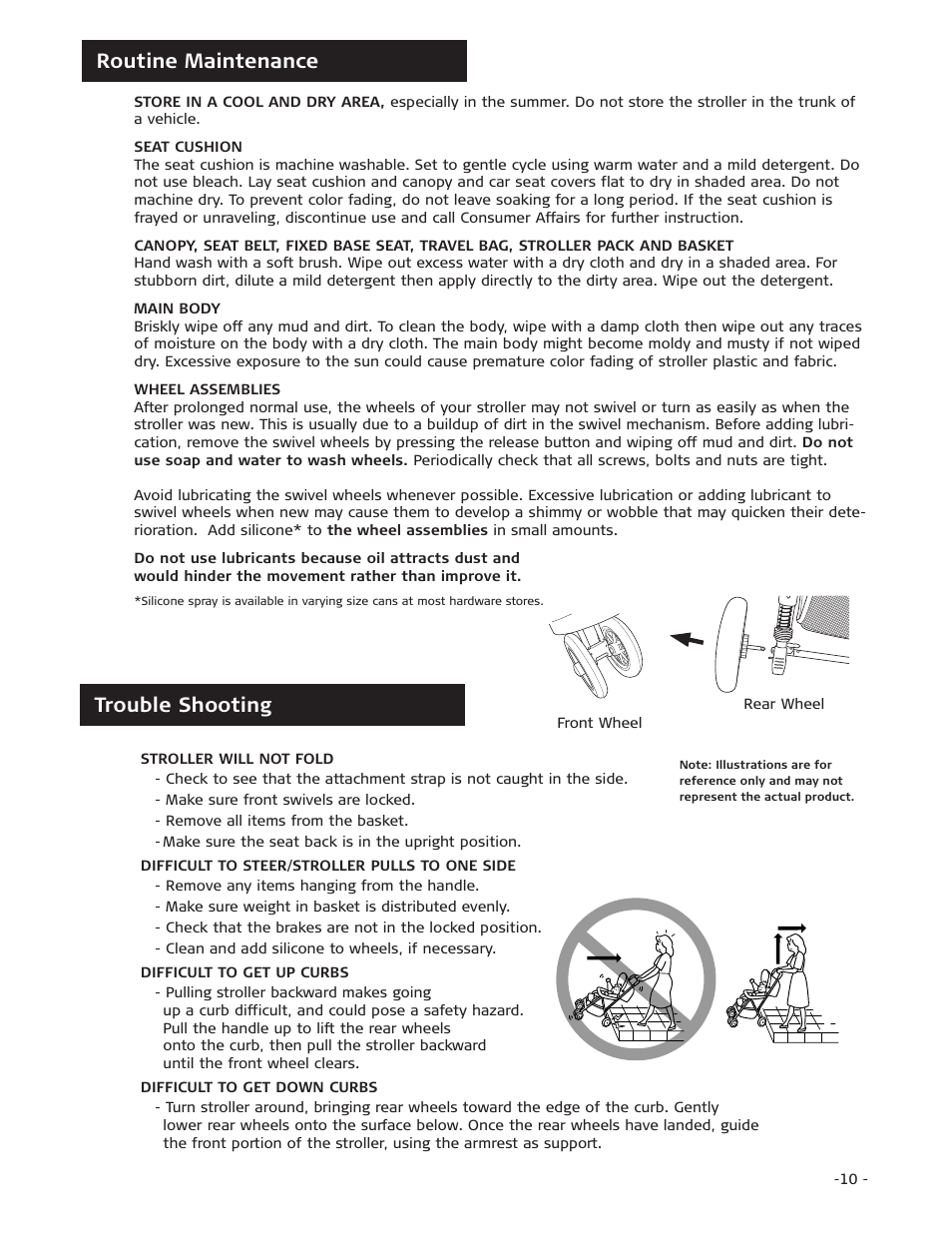 Routine maintenance, Trouble shooting | Combi 7720 User Manual | Page 10 / 12