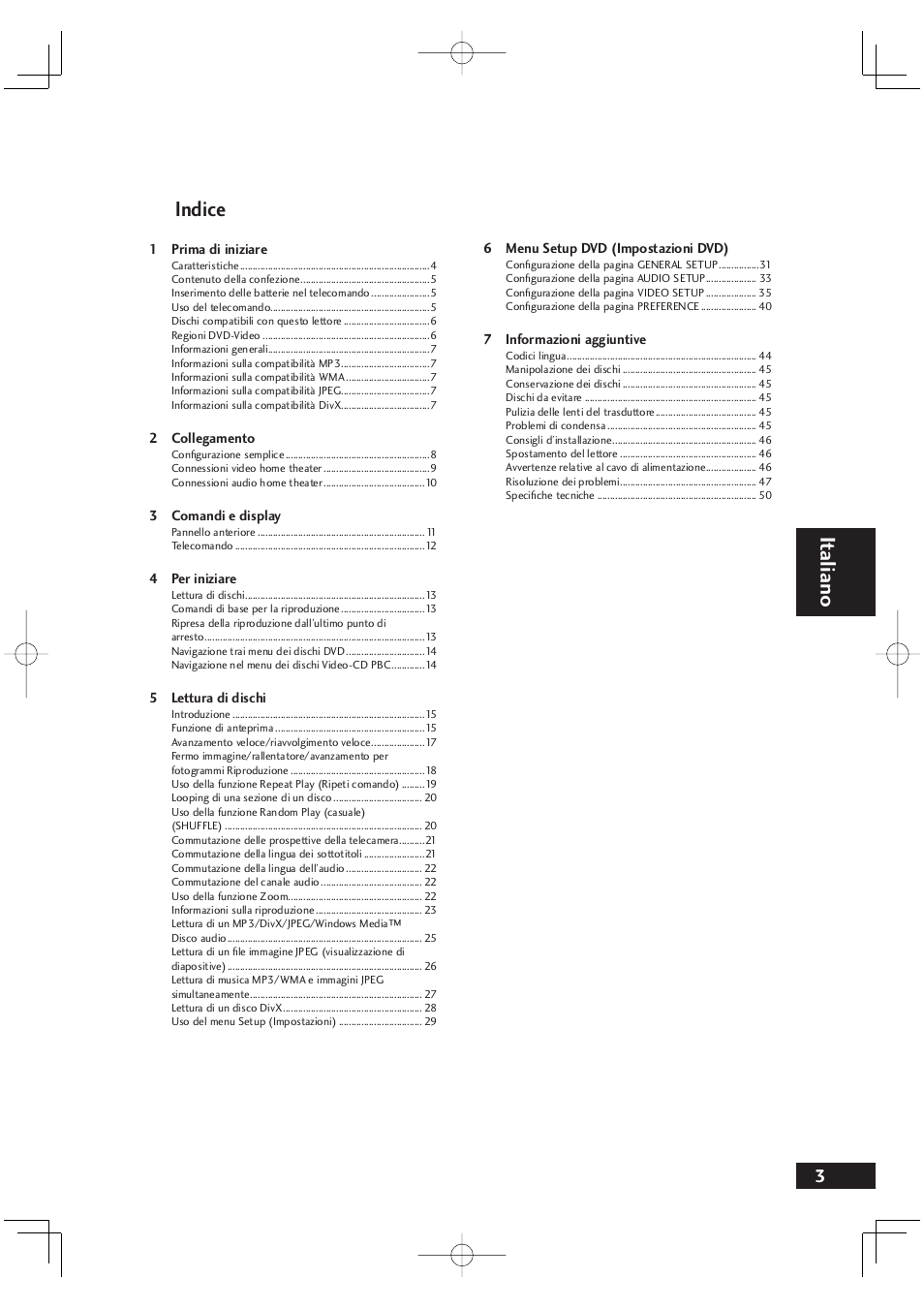 It aliano indice | Marantz DV4001N User Manual | Page 157 / 358