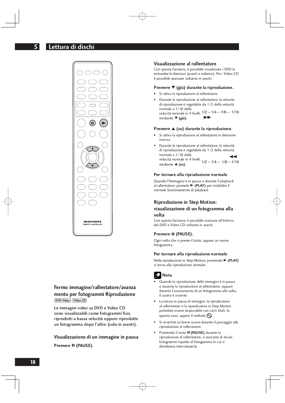 Lettura di dischi 5 | Marantz DV4001N User Manual | Page 172 / 358