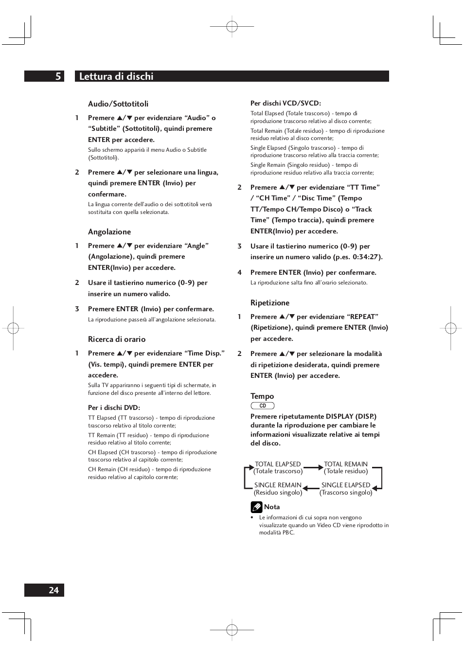 Lettura di dischi 5 | Marantz DV4001N User Manual | Page 178 / 358
