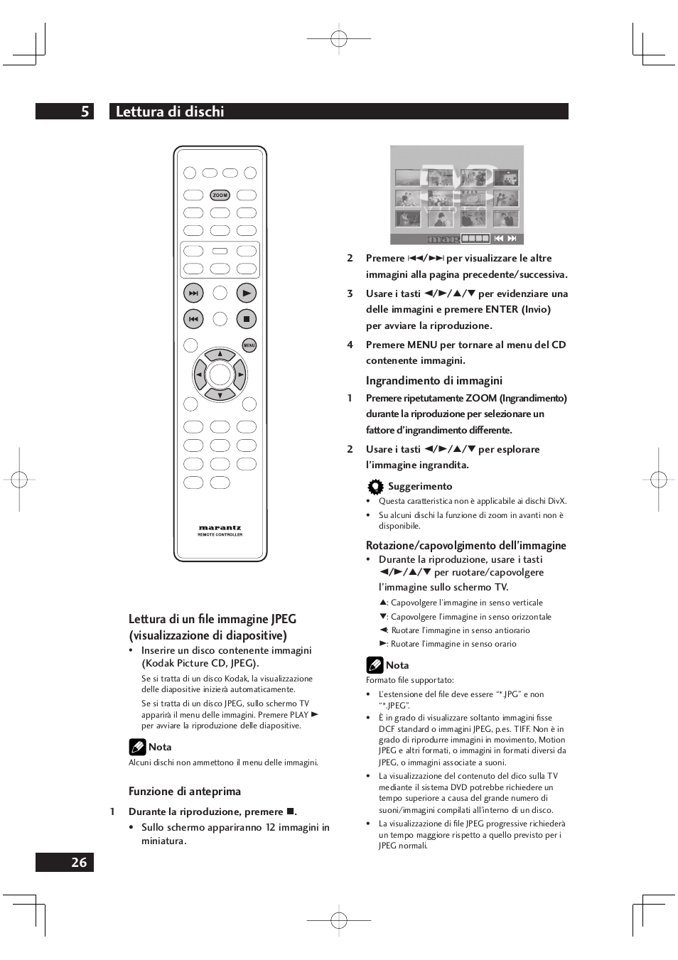 Lettura di dischi 5 | Marantz DV4001N User Manual | Page 180 / 358