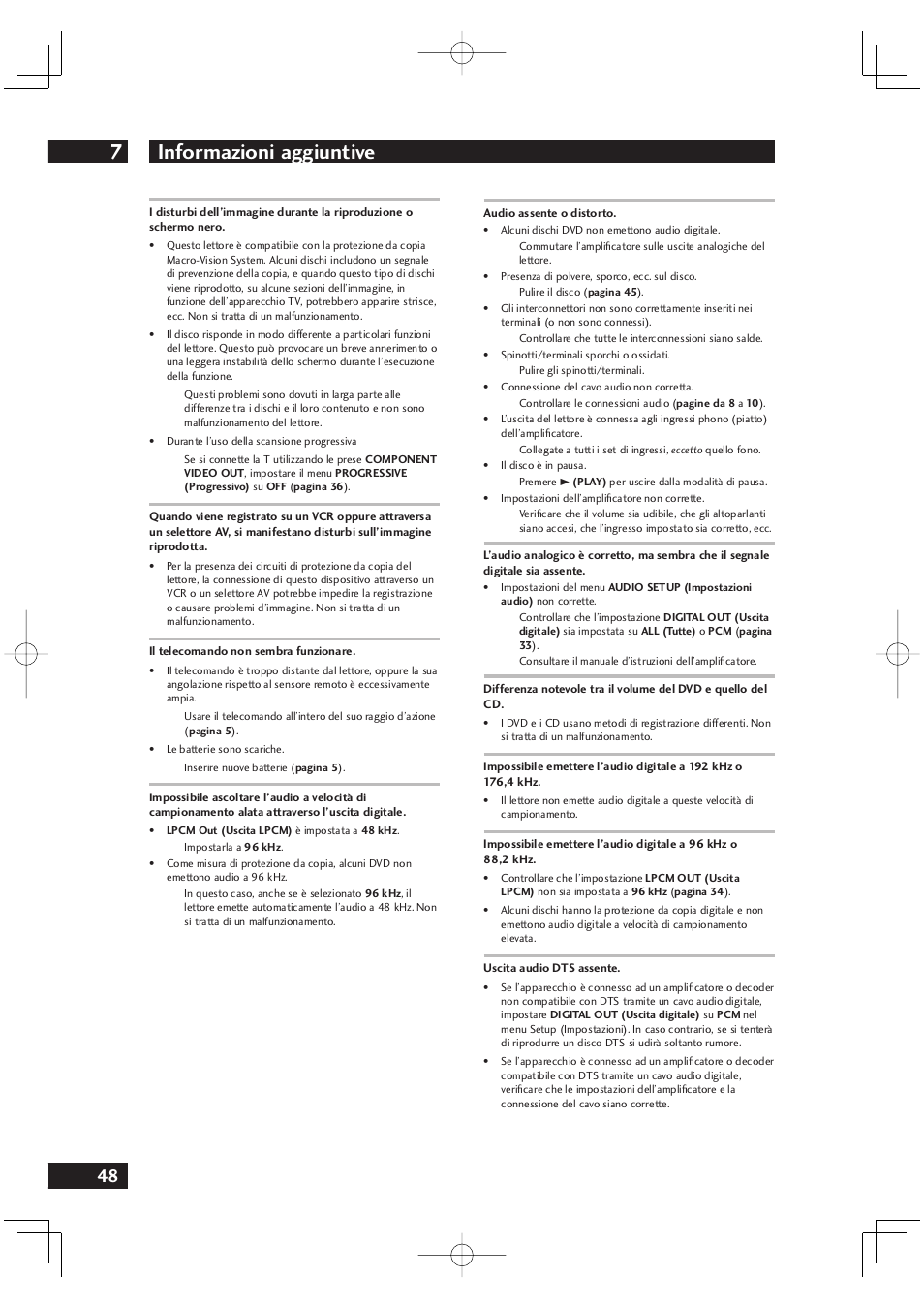Informazioni aggiuntive 7 | Marantz DV4001N User Manual | Page 202 / 358