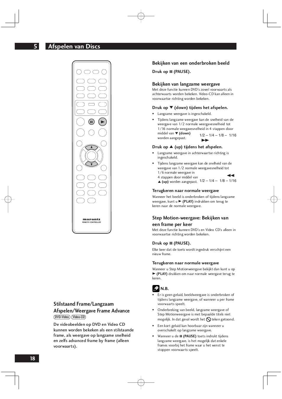 Afspelen van discs 5 | Marantz DV4001N User Manual | Page 222 / 358