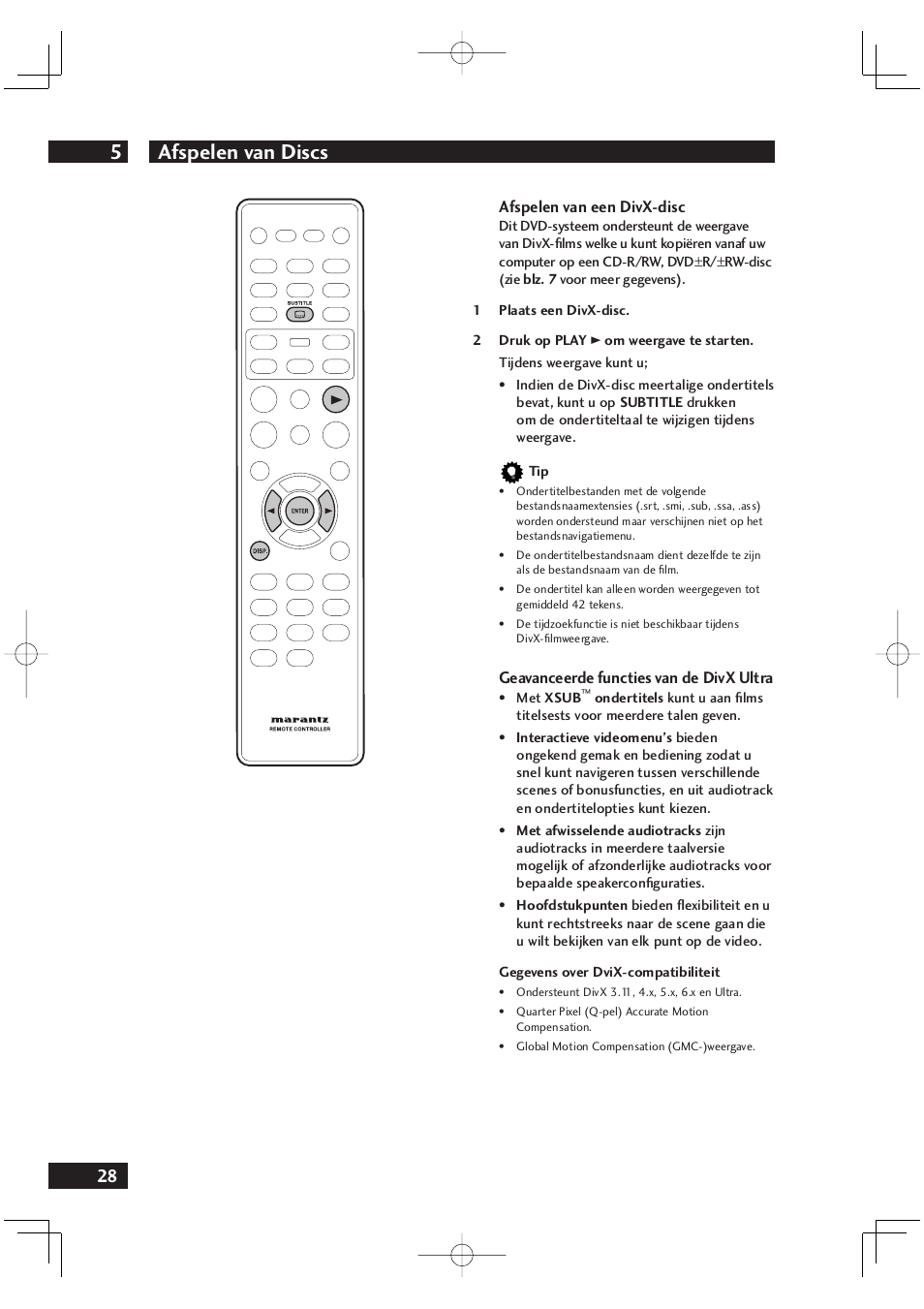 Afspelen van discs 5 | Marantz DV4001N User Manual | Page 232 / 358