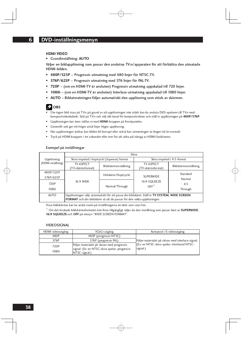 Dvd-inställningsmenyn 6 | Marantz DV4001N User Manual | Page 292 / 358