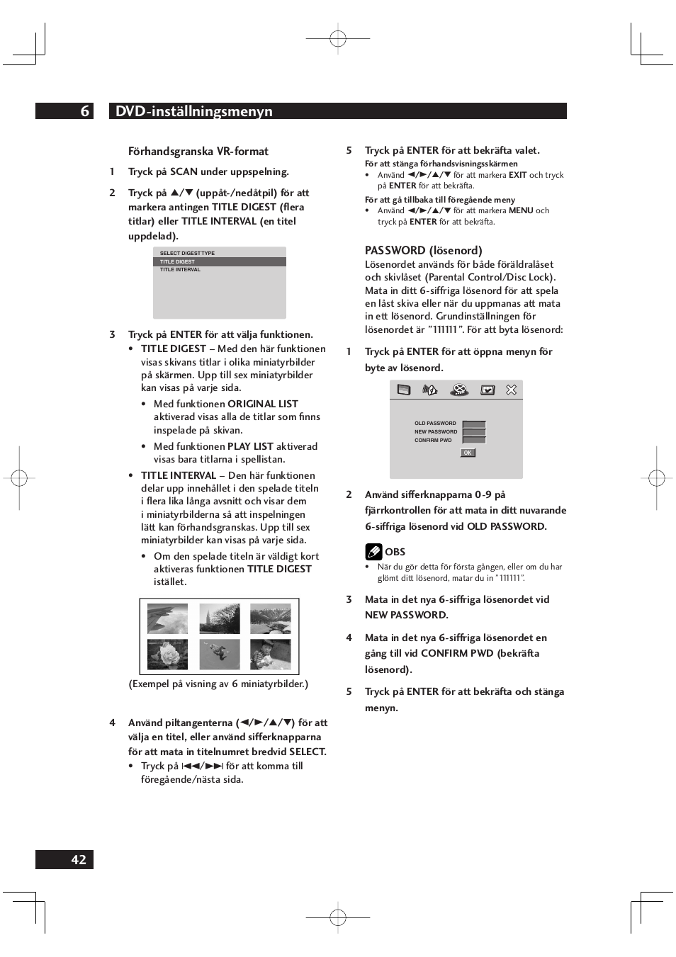 Dvd-inställningsmenyn 6 | Marantz DV4001N User Manual | Page 296 / 358