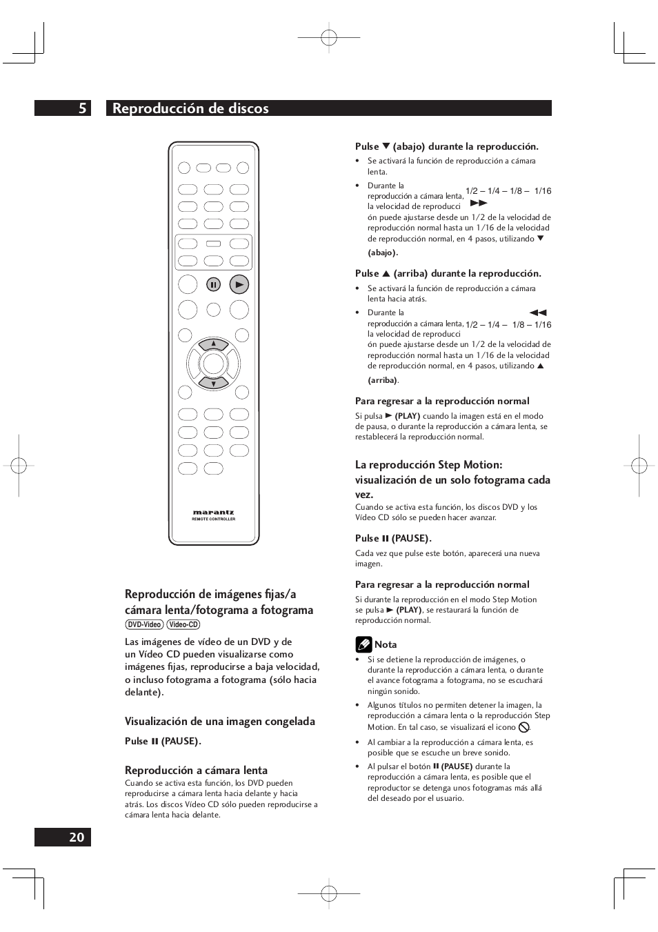 Reproducción de discos 5 | Marantz DV4001N User Manual | Page 324 / 358