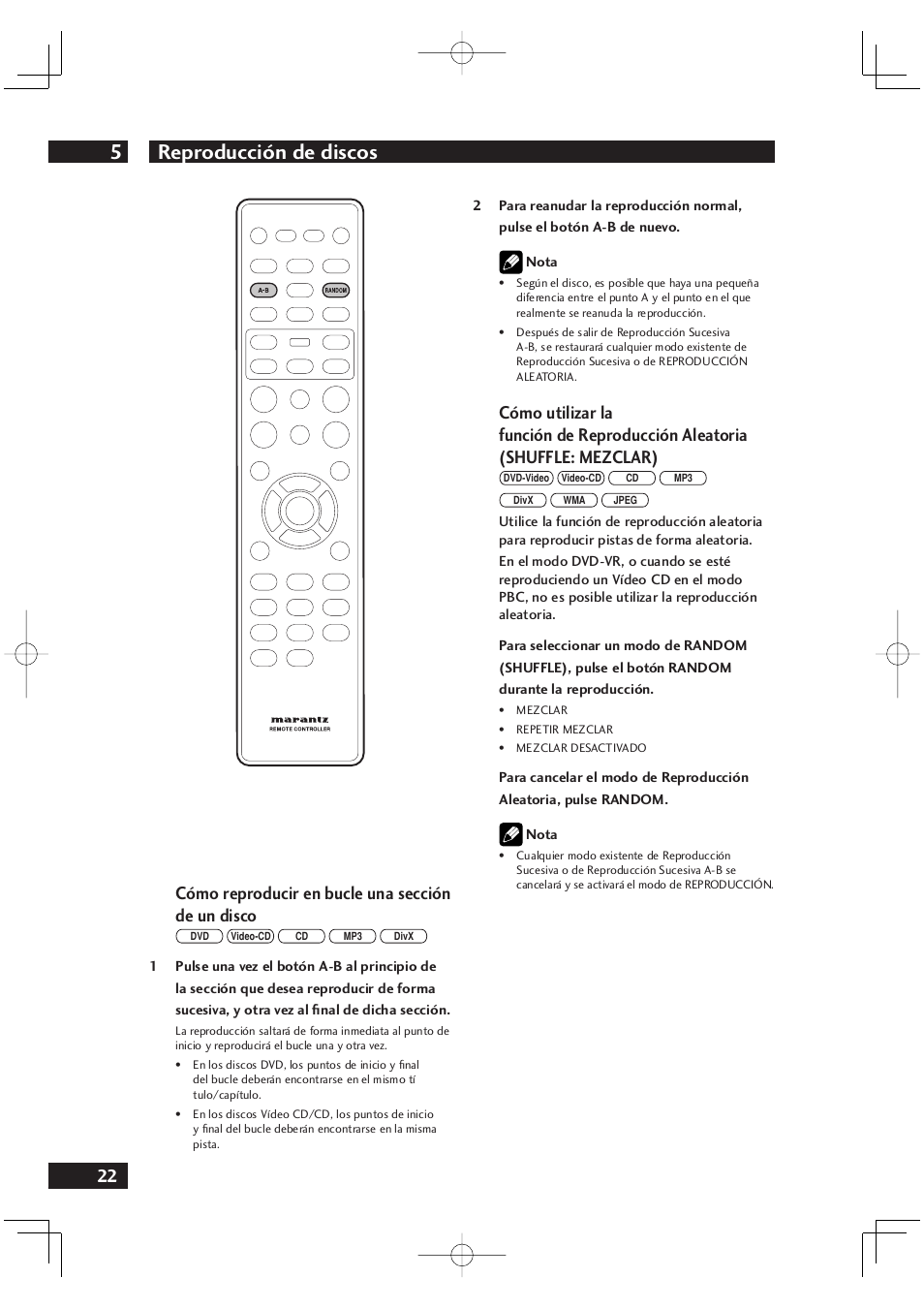 Reproducción de discos 5 | Marantz DV4001N User Manual | Page 326 / 358