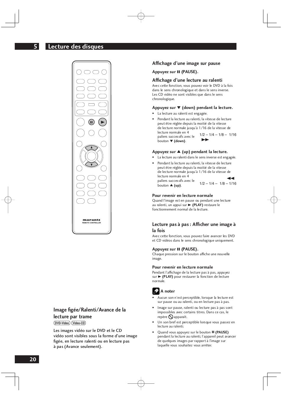 Lecture des disques 5 | Marantz DV4001N User Manual | Page 72 / 358