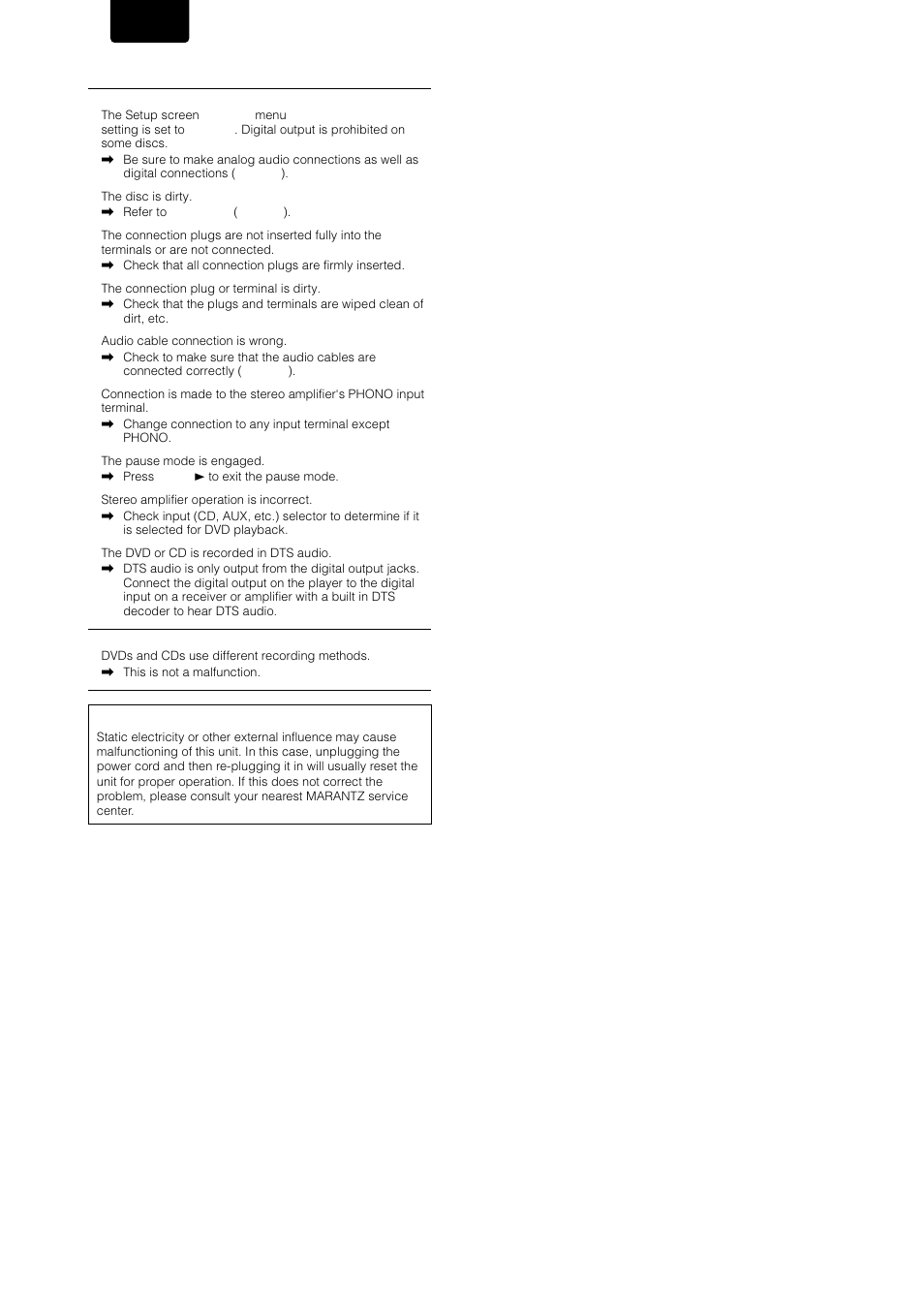English | Marantz DV-17 User Manual | Page 50 / 52