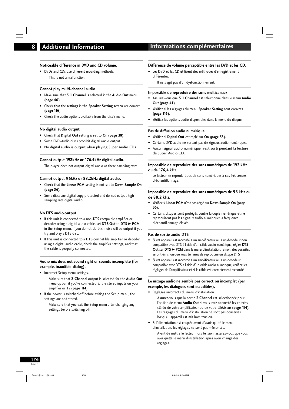 Marantz DV-12S2 User Manual | Page 176 / 188