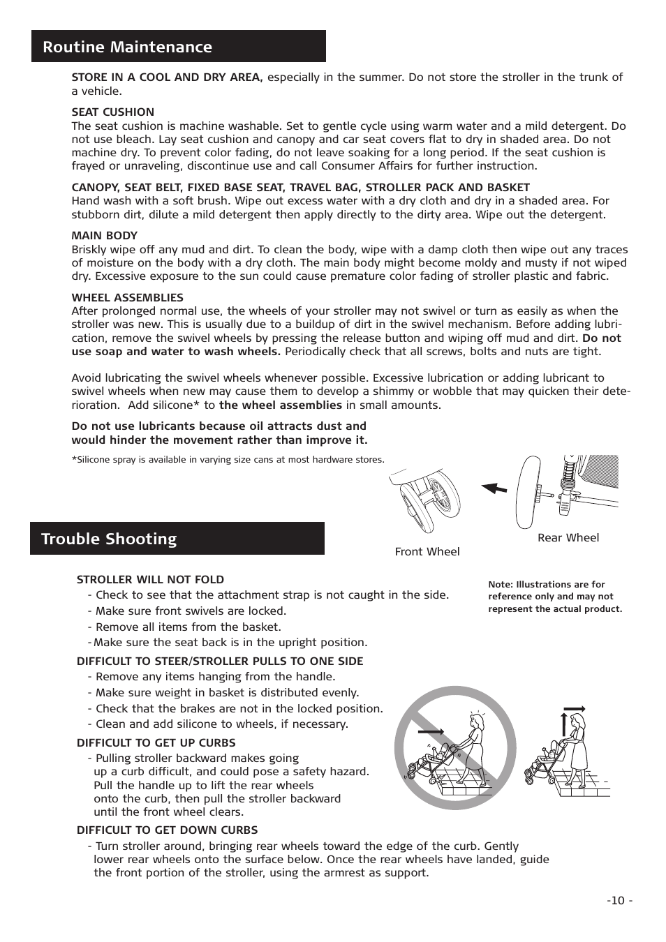 Routine maintenance, Trouble shooting | Combi 7735 User Manual | Page 10 / 12