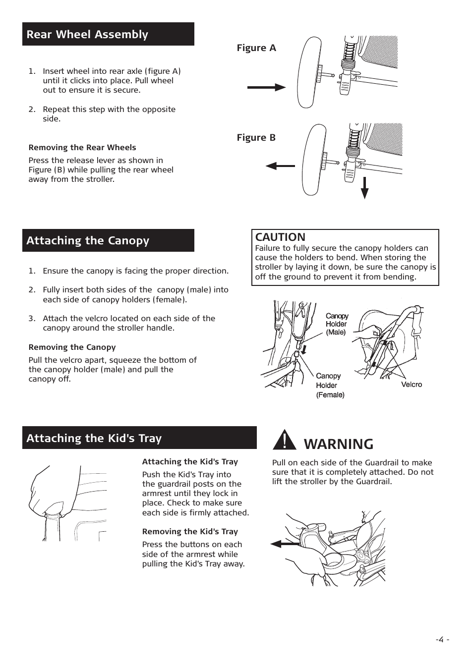 Warning, Caution | Combi 7735 User Manual | Page 4 / 12