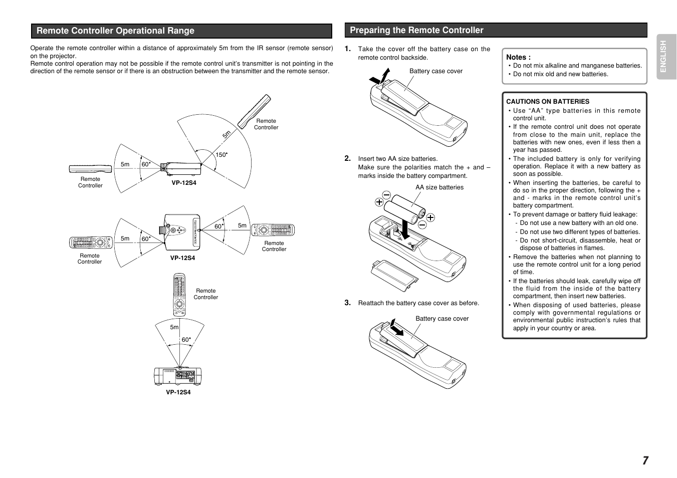 Marantz VP-12S4 User Manual | Page 13 / 37