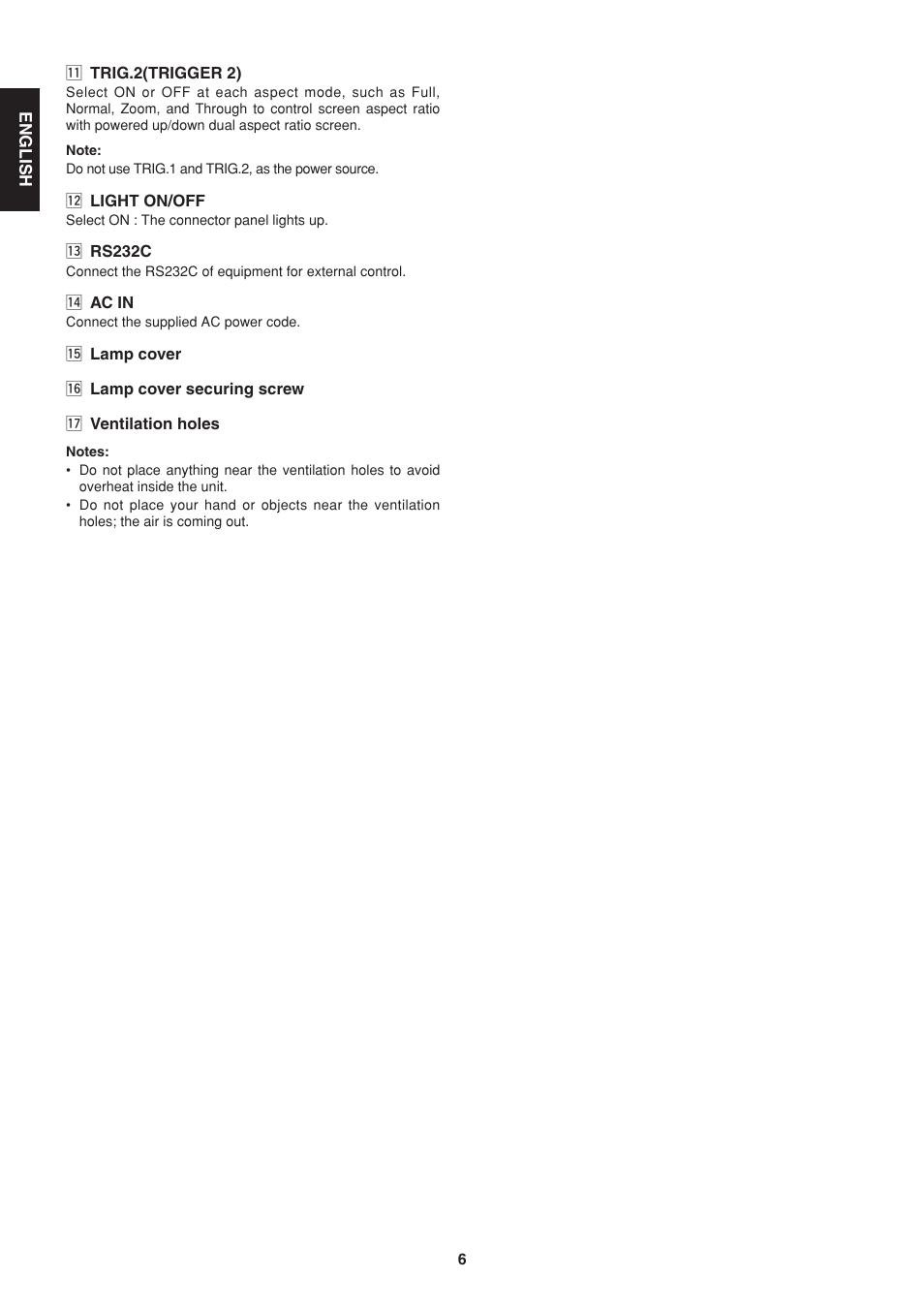 Marantz VP-12S1N User Manual | Page 8 / 31