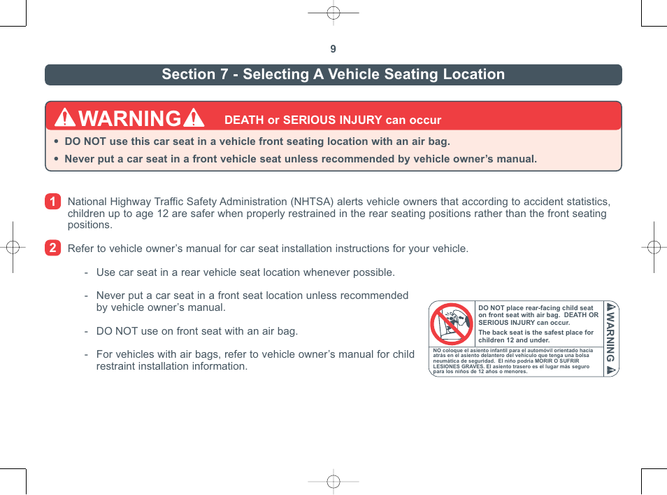 Warning | Combi 8000 Series User Manual | Page 10 / 36