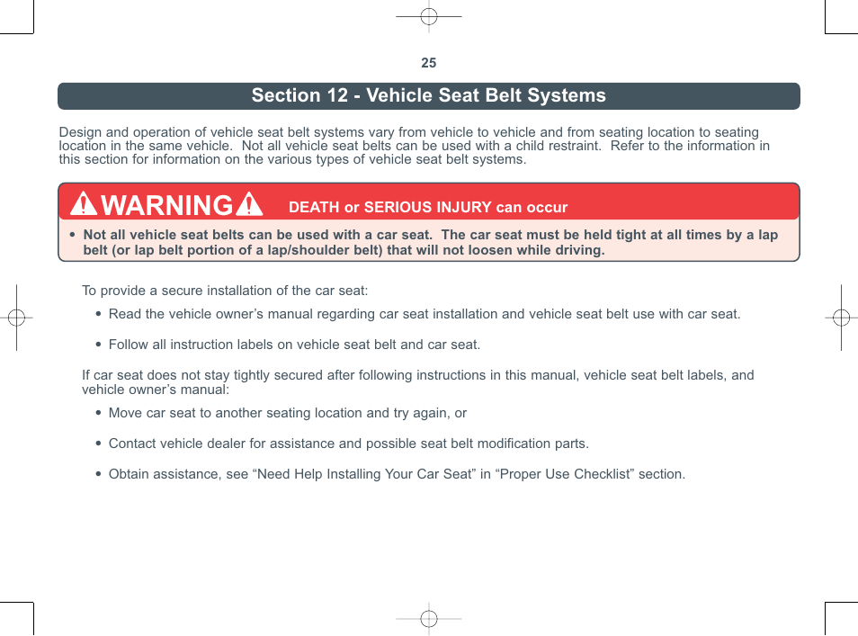 Warning | Combi 8000 Series User Manual | Page 26 / 36